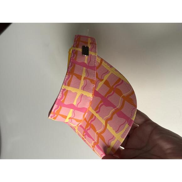 PUMA X Dani Dazey Women's Golf Visor Pink Fruit Adjustable All Over Plaid Print - Picture 7 of 9